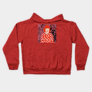 Yayoi Kusama portrait Kids Hoodie